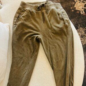 James Perse Baggy French Terry Pigment Olive Sweatpants Size 2